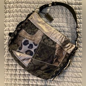 COACH H0873 12901 Y2K Holiday Patchwork Animal Print Purse